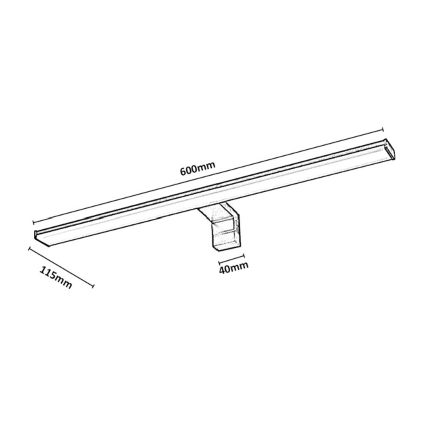Rabalux - LED Koupelnové osvětlení zrcadla LED/12W/230V IP44 60 cm