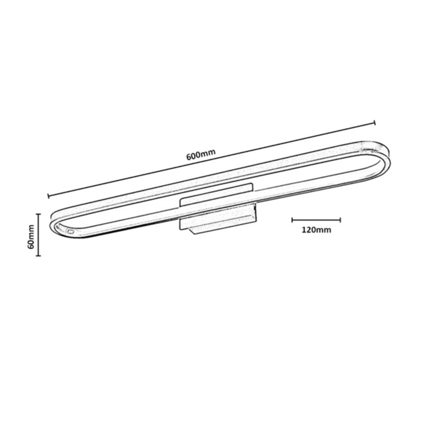 Rabalux - LED Koupelnové osvětlení zrcadla LED/18W/230V IP44 60 cm