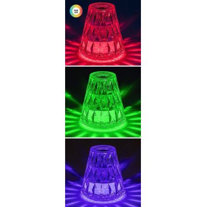 Rabalux - LED RGB Stmívatelná nabíjecí stolní lampa LED/2W/5V/3xAAA 3000K