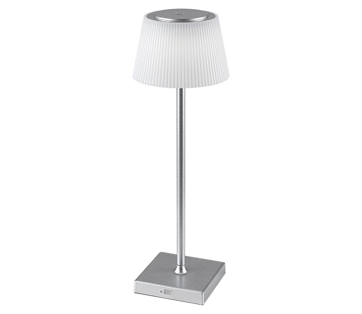 Rabalux Rabalux 76013- LED Stmívatelná nabíjecí stolní lampa TAENA 4W/3,7V IP44 stříbrná 
