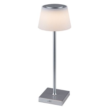 Rabalux - LED Stmívatelná nabíjecí stolní lampa LED/4W/3,7V 1800 mAh 3000-5000K IP44 stříbrná