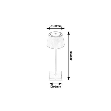 Rabalux - LED Stmívatelná nabíjecí stolní lampa LED/4W/3,7V 1800 mAh 3000-5000K IP44 stříbrná