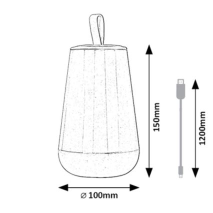 Rabalux - LED RGB Stmívatelná nabíjecí stolní lampa LED/2W/5V 3000K 1800 mAh