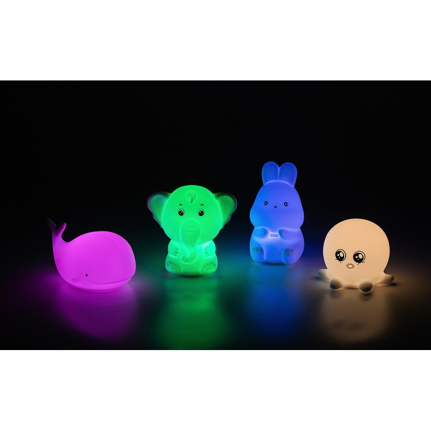 Rabalux - LED RGB Dotykové noční světlo LED/0,05W/1xCR2032 slon