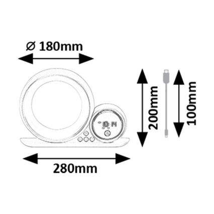 Rabalux - LED RGB Stolní lampa s reproduktorem LED/5W/230V