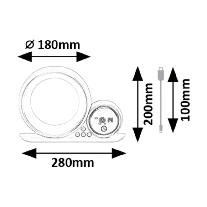 Rabalux - LED RGB Stolní lampa s reproduktorem LED/5W/230V