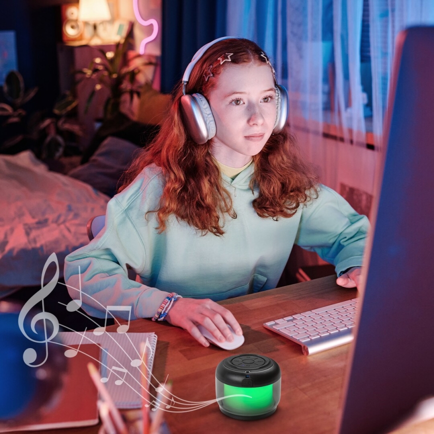 Rabalux - RGB Stolní lampa s reproduktorem RGB/3W/3,7V 500mAh