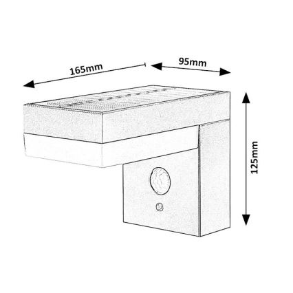 Rabalux - LED Solární svítidlo se senzorem LED/6W/3,7V IP44 2200 mAh