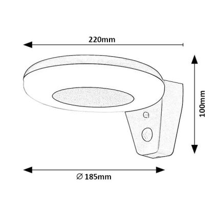 Rabalux - LED Solární svítidlo se senzorem LED/4W/3,7V IP44 2200 mAh