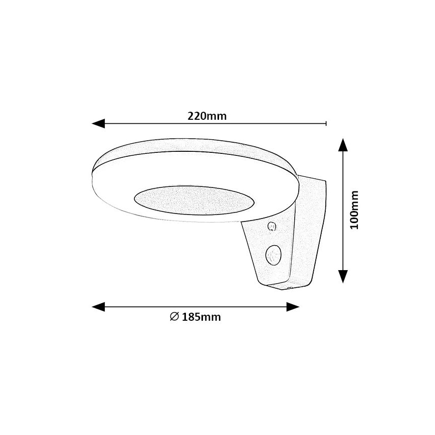 Rabalux - LED Solární svítidlo se senzorem LED/4W/3,7V IP44 2200 mAh