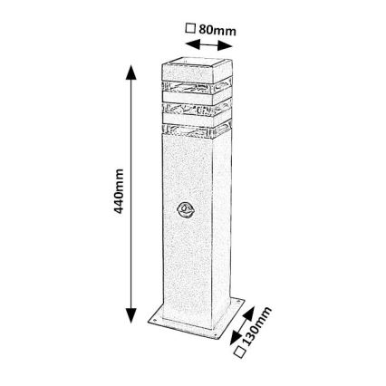 Rabalux - Venkovní lampa se senzorem 1xE27/12W/230V IP44