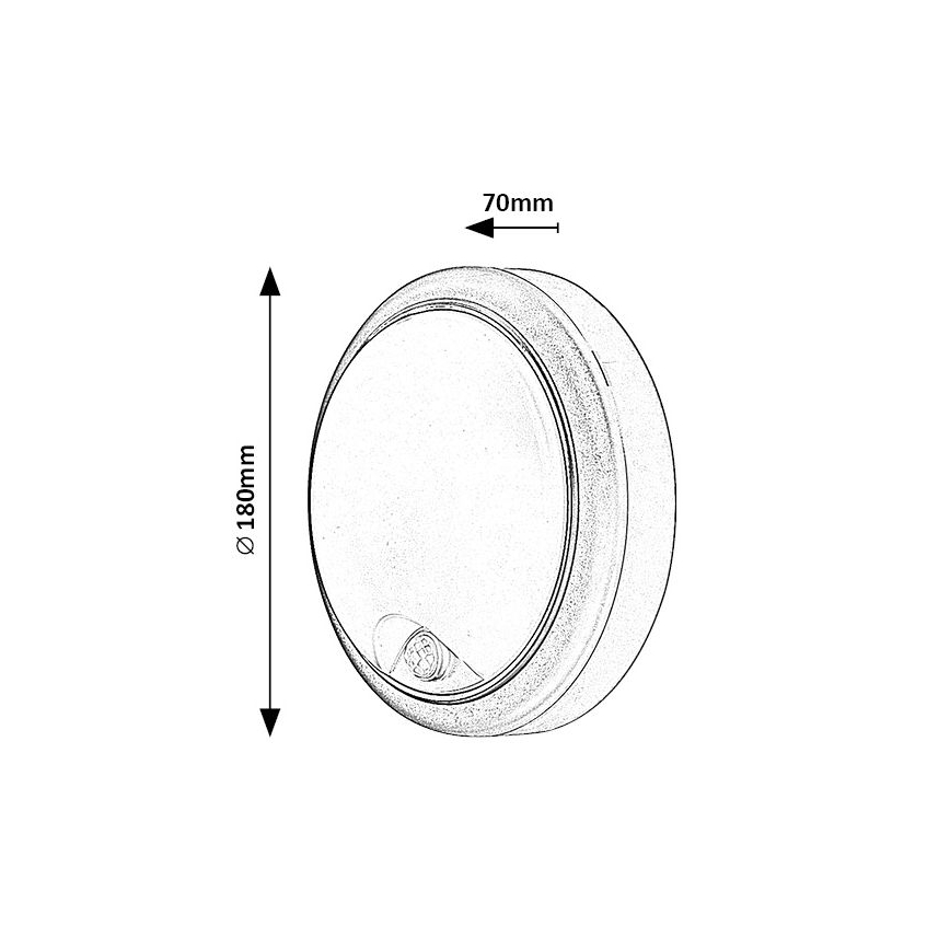 Rabalux - LED Venkovní nástěnné svítidlo se senzorem LED/15W/230V IP54