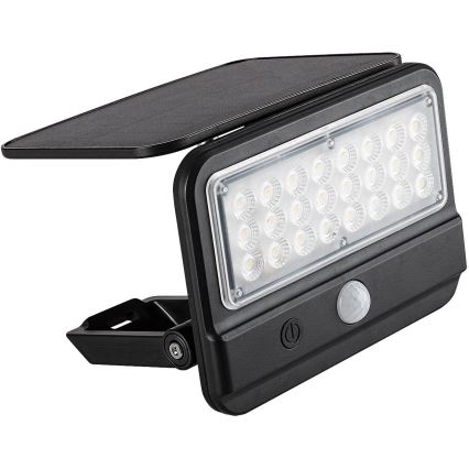 Rabalux - LED Solární nástěnné svítidlo se senzorem LED/7W/3,7V IP54 černá