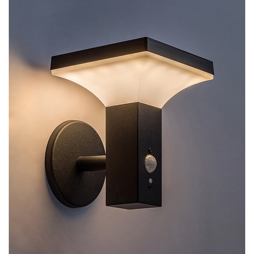 Rabalux - LED Solární nástěnné svítidlo se senzorem LED/4W/230V IP44 černá