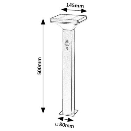 Rabalux - LED Solární lampa se senzorem LED/4W/3,7V IP44 černá