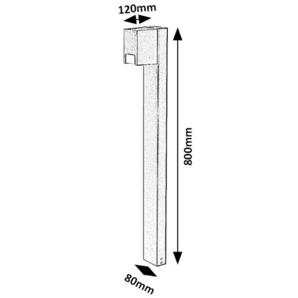 Rabalux - Venkovní lampa 1xGU10/7W/230V IP44 černá