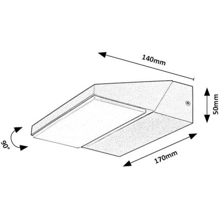 Rabalux - LED Venkovní nástěnné svítidlo LED/13W/230V IP65 černá