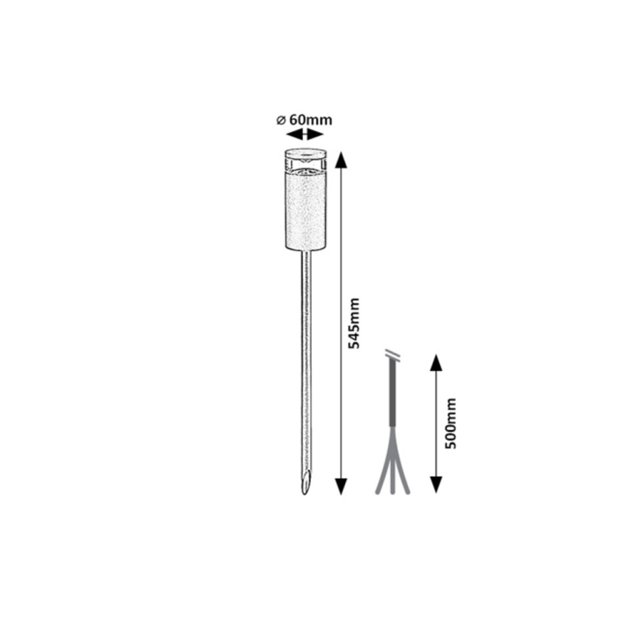 Rabalux - Venkovní lampa 1xGU10/10W/230V IP54 54,5 cm antracit