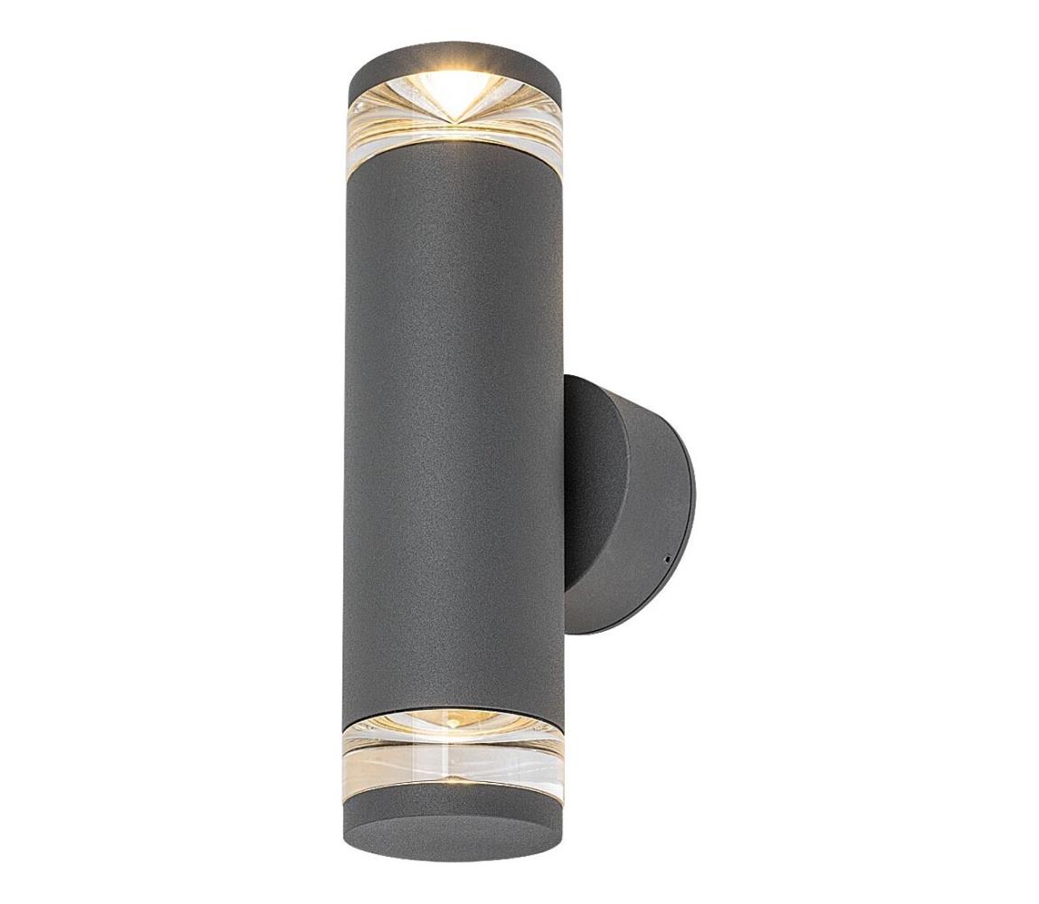 Rabalux 77072 - Ven. nástěnné svítidlo TORNIO 2xGU10/10W/230V IP54 antracit 77072