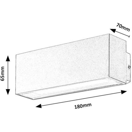 Rabalux - LED Venkovní nástěnné svítidlo LED/10W/230V IP54 bílá