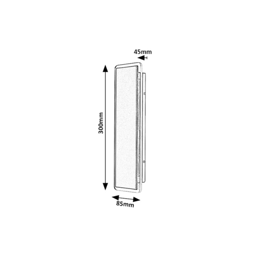 Rabalux - LED Venkovní nástěnné svítidlo LED/18W/230V IP54 černá
