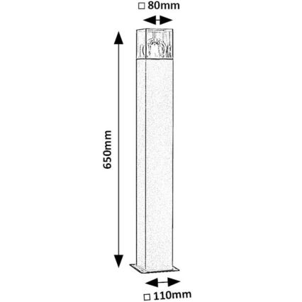 Rabalux - Venkovní lampa 1xE27/60W/230V IP54 černá