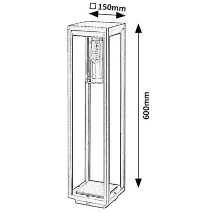 Rabalux - Venkovní lampa 1xE27/15W/230V IP54 černá