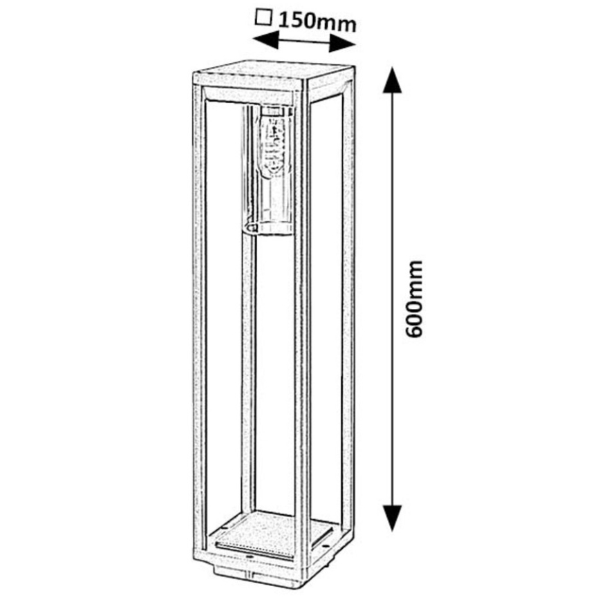 Rabalux - Venkovní lampa 1xE27/15W/230V IP54 černá