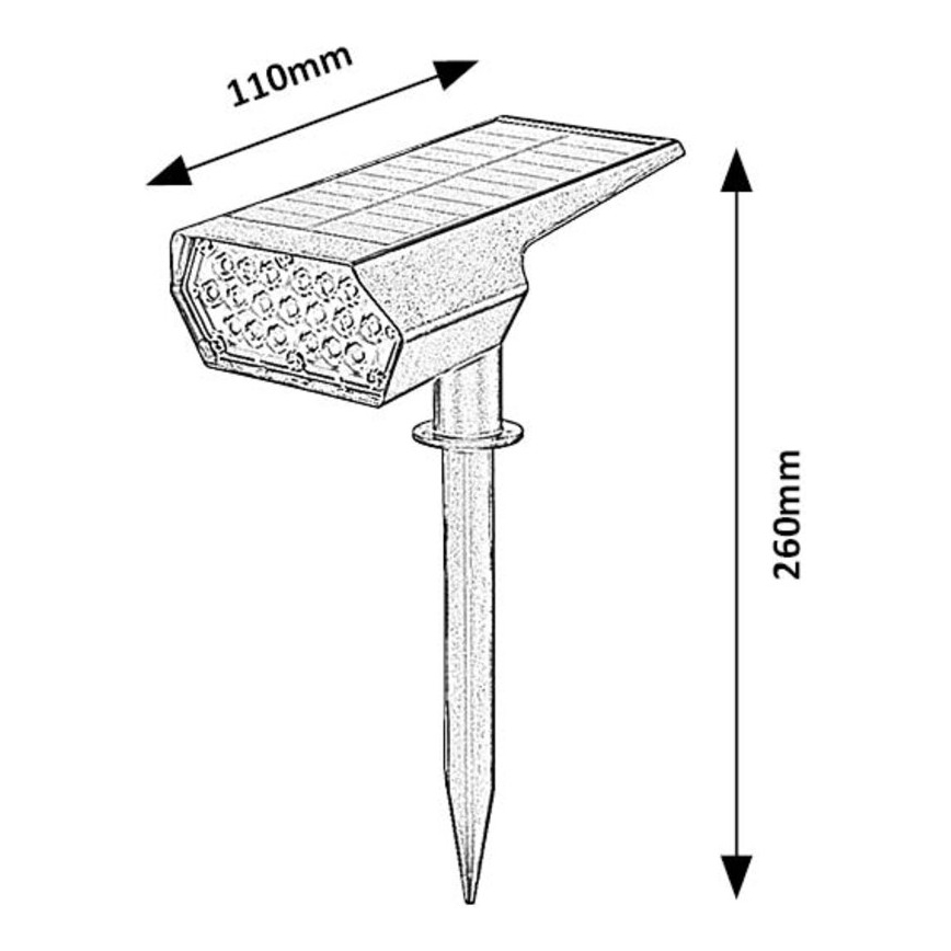 Rabalux - LED Solární svítidlo LED/0,5W/3,7V IP65 černá