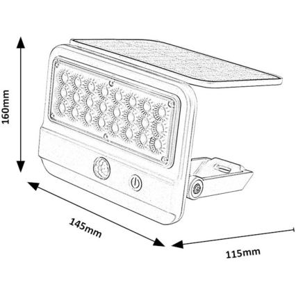 Rabalux - LED Solární nástěnné svítidlo se senzorem LED/7W/3,7V IP54 bílá