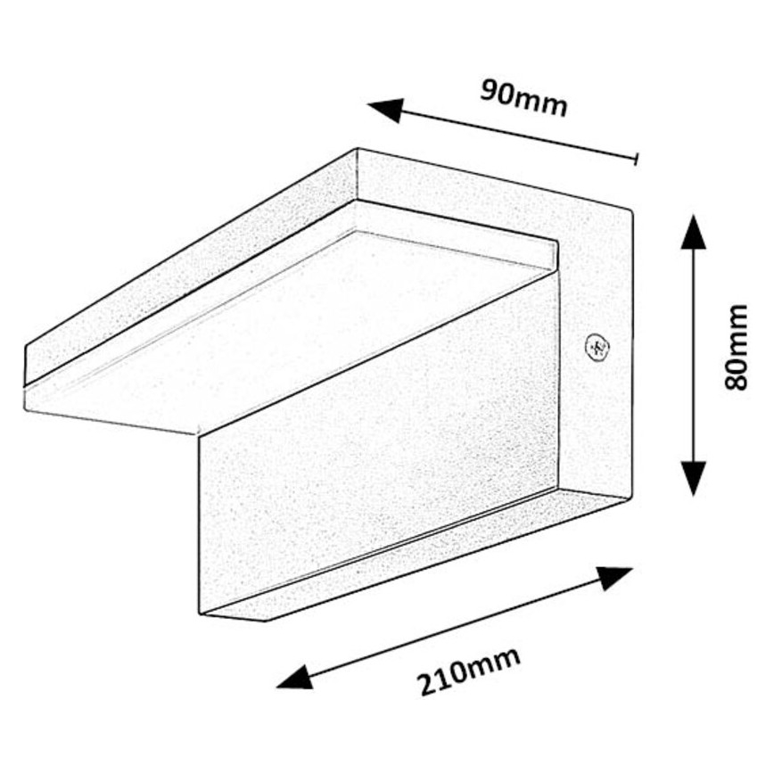 Rabalux - LED Venkovní nástěnné svítidlo LED/10W/230V IP54 černá