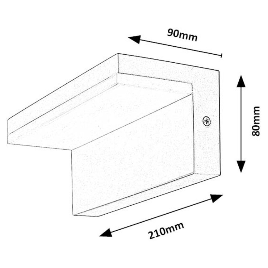 Rabalux - LED Venkovní nástěnné svítidlo LED/10W/230V IP54 bílá
