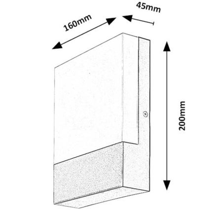 Rabalux - LED Venkovní nástěnné svítidlo LED/10W/230V IP44 černá