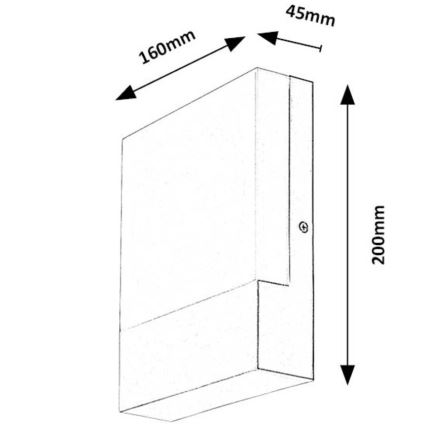 Rabalux - LED Venkovní nástěnné svítidlo LED/10W/230V IP44 bílá