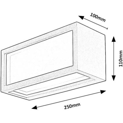 Rabalux - LED Venkovní nástěnné svítidlo LED/10W/230V IP54 černá