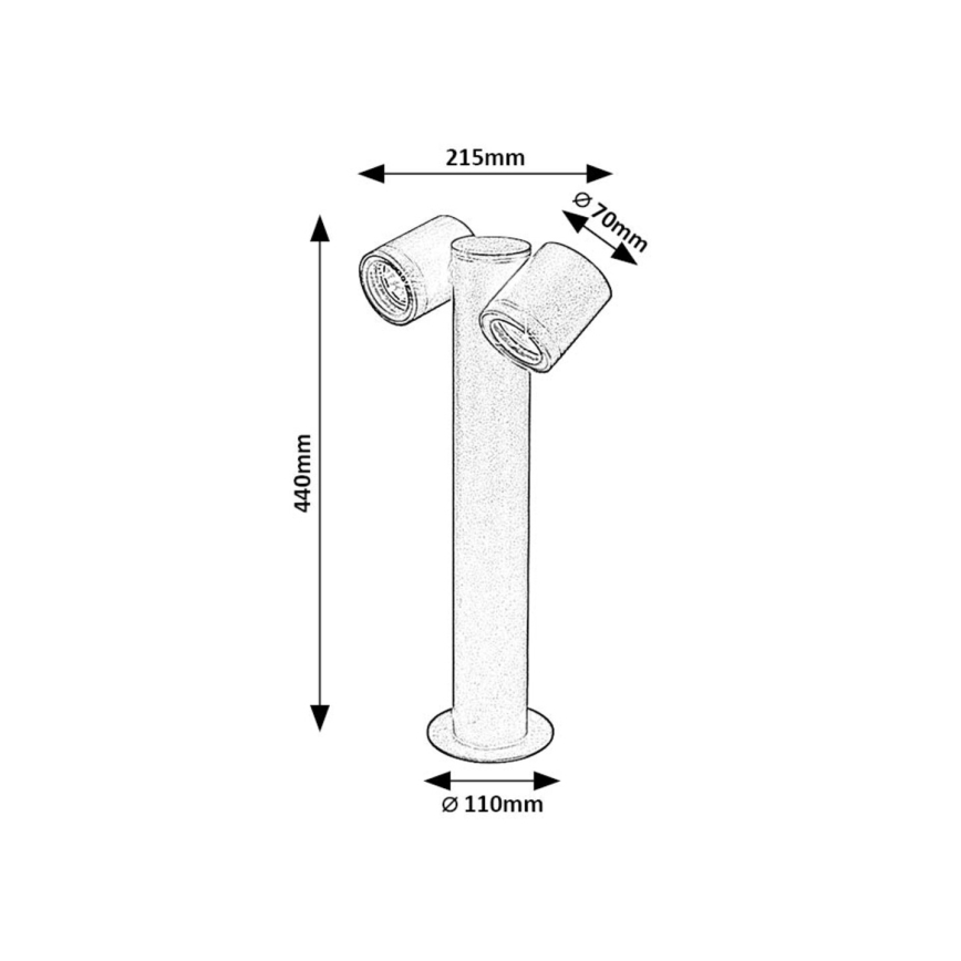 Rabalux - Venkovní lampa 2xGU10/35W/230V IP44