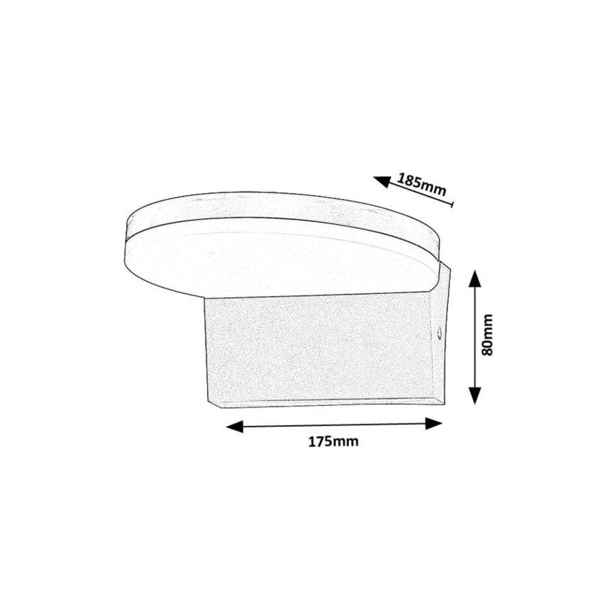 Rabalux - LED Venkovní nástěnné svítidlo LED/9W/230V 2700/4000/6500K IP54 černá