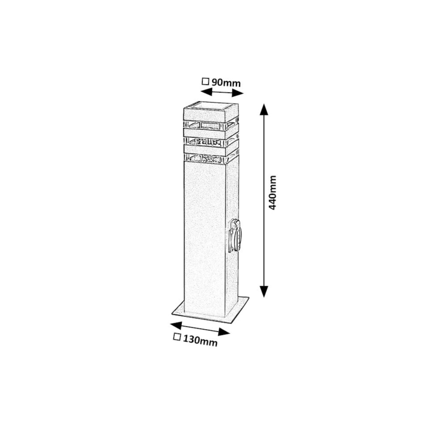 Rabalux - Venkovní lampa se zásuvkou 1xE27/12W/230V IP44
