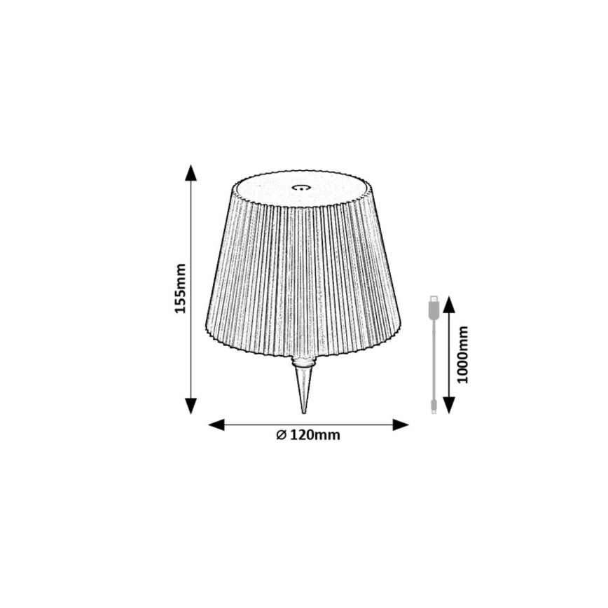 Rabalux - LED Stmívatelné nabíjecí stínidlo na láhev LED/2W/5V IP44