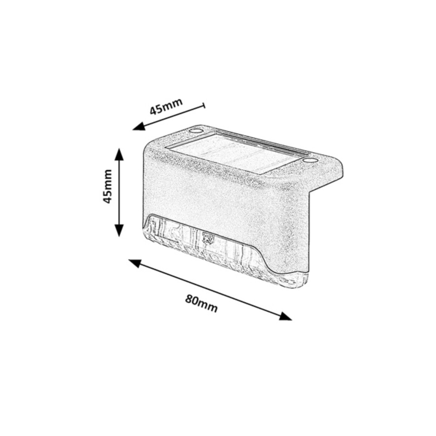 Rabalux - SADA 4x LED Solární nástěnné svítidlo se senzorem soumraku LED/0,06W/1,2V 300 mAh IP44