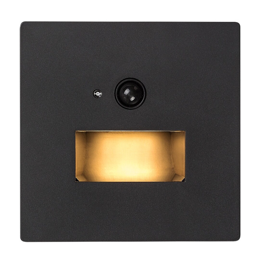 Rabalux - LED Schodišťové svítidlo se senzorem pohybu a soumraku LED/1W/230V 3000/4500/6500K černá