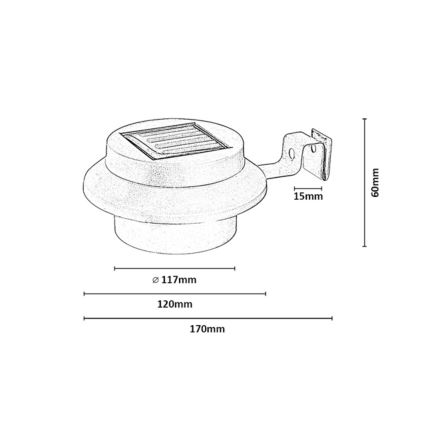 Rabalux -SADA 2x LED Solární nástěnné svítidlo LED/0,06W/1,2V 300 mAh IP44