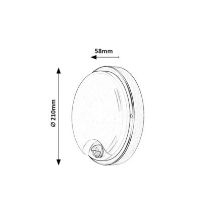 Rabalux - LED Venkovní nástěnné svítidlo se senzorem LED/18W/230V IP65 bílá