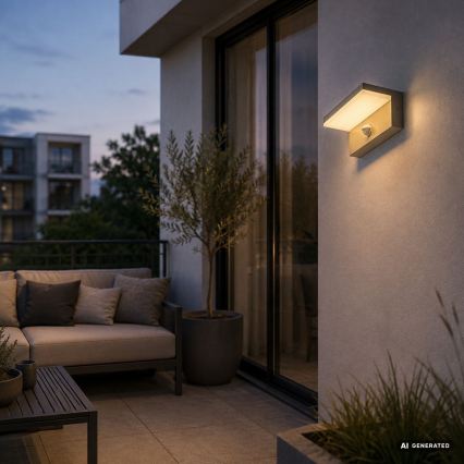 Rabalux - LED Venkovní nástěnné svítidlo se senzorem LED/9W/230V IP54 béžová