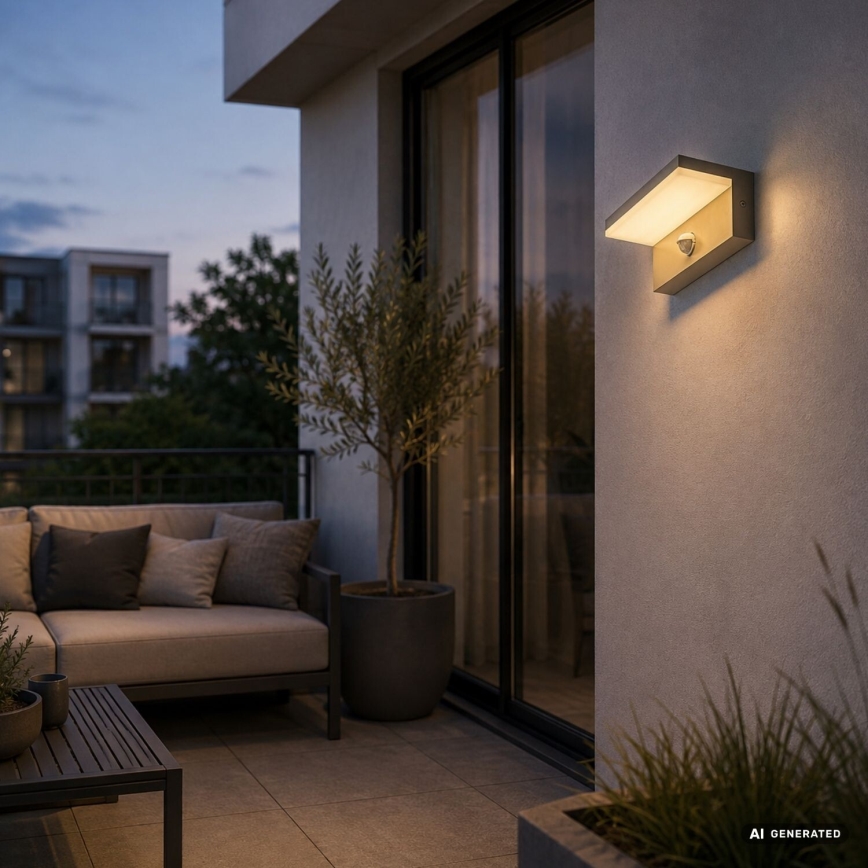 Rabalux - LED Venkovní nástěnné svítidlo se senzorem LED/9W/230V IP54 béžová