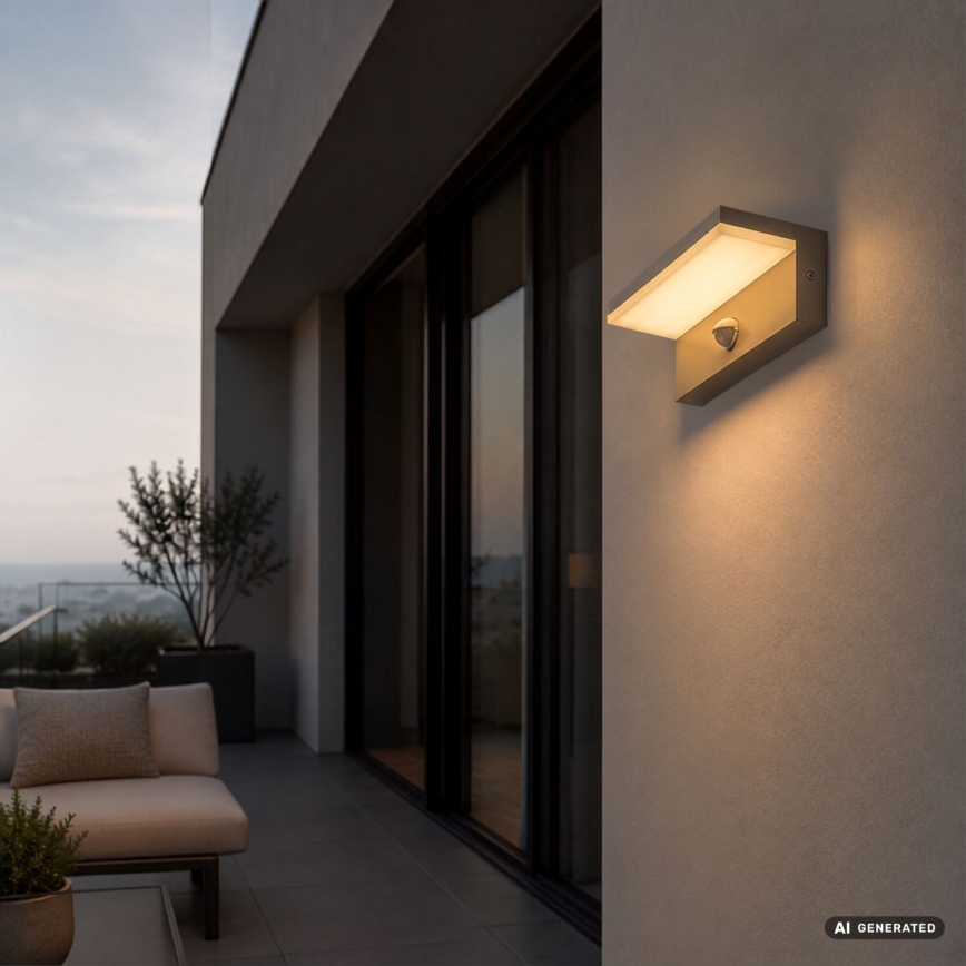 Rabalux - LED Venkovní nástěnné svítidlo se senzorem LED/9W/230V IP54 béžová