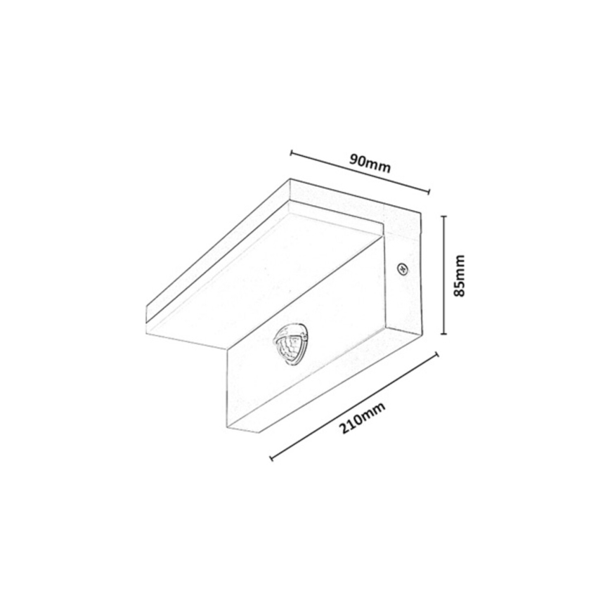 Rabalux - LED Venkovní nástěnné svítidlo se senzorem LED/9W/230V IP54 béžová