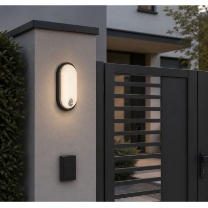 Rabalux - LED Venkovní stropní svítidlo se senzorem LED/15W/230V IP65 černá