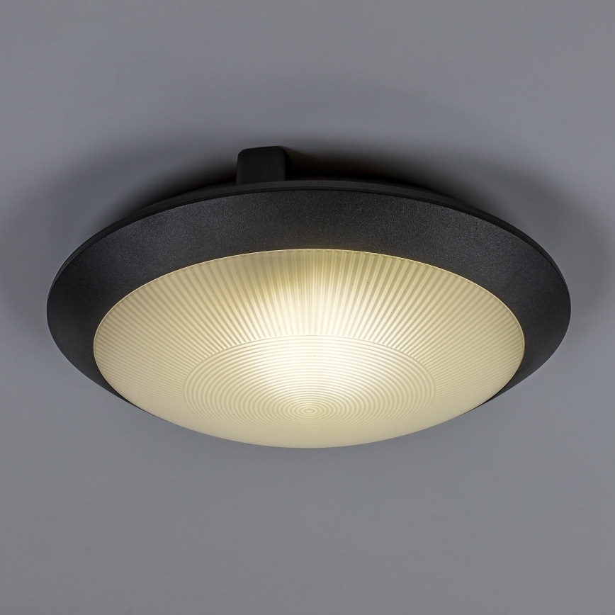 Rabalux - Venkovní stropní svítidlo se senzorem pohybu 1xE27/9W/230V IP65 pr. 30 cm černá