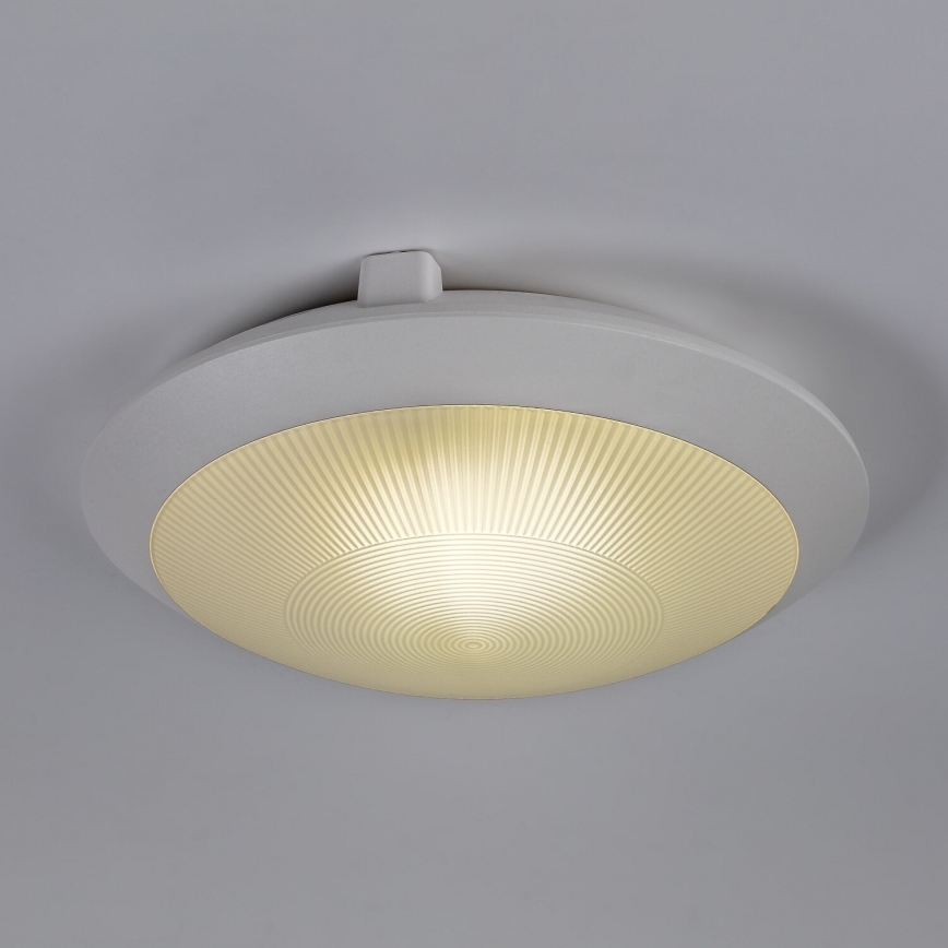 Rabalux - Venkovní stropní svítidlo se senzorem pohybu 1xE27/9W/230V IP65 pr. 30 cm bílá